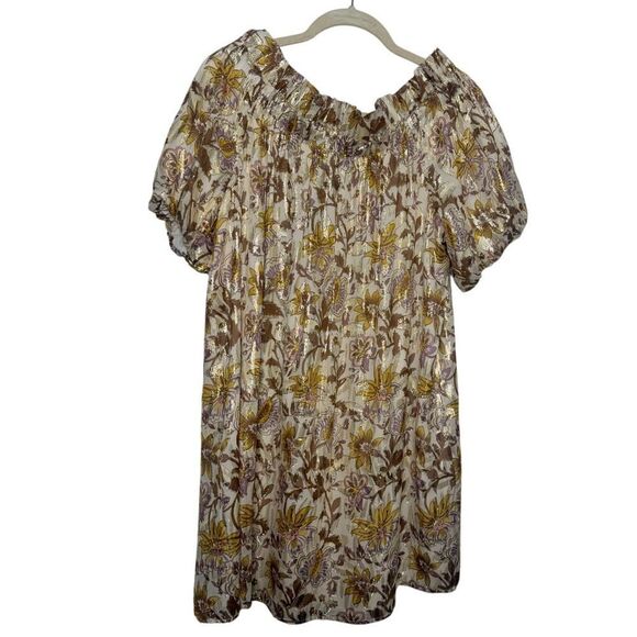 Sezane Rosita Off Shoulder Mini Dress in Miranda Sz. 40 (US 8) - Picture 2 of 7